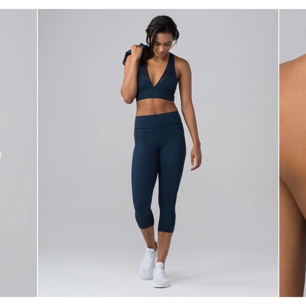 Lululemon sz 6 Twist & Train sports bra jaded blue navy - Picture 11 of 12